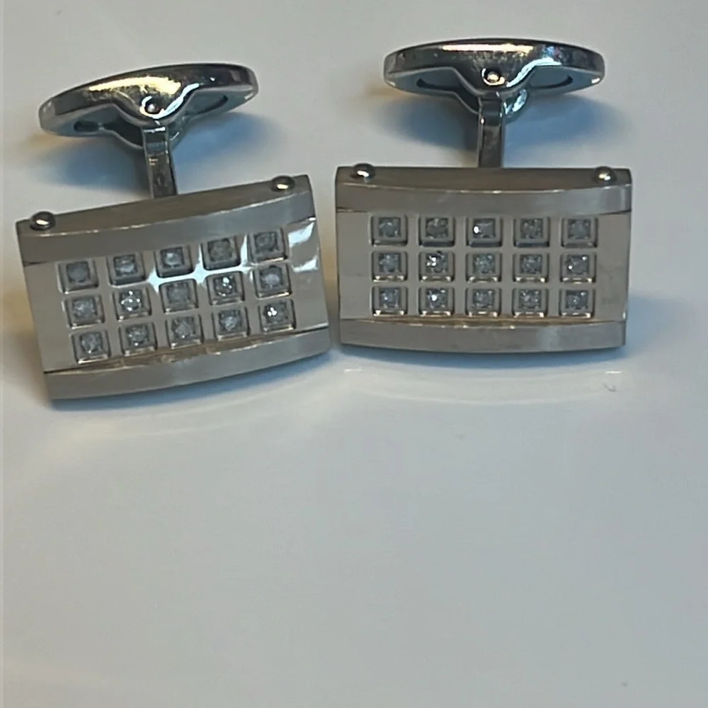 DAVID DONAHUE DIAMOND CUFFLINKS